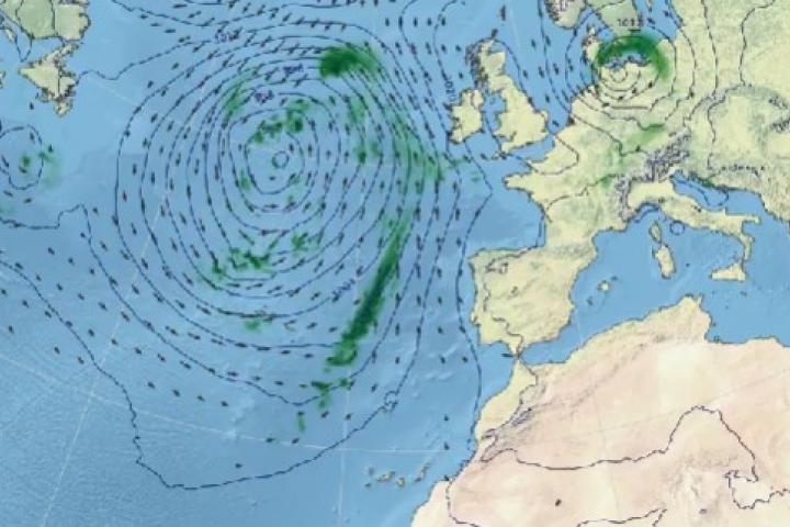 Mapa de previsión de AEMET para el fin de semana