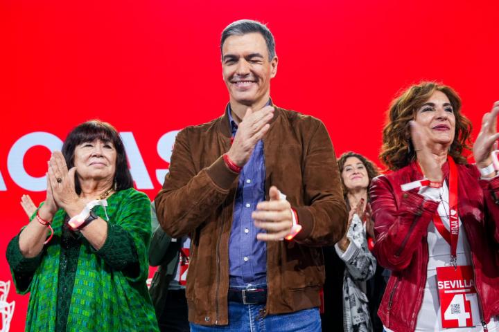 El presidente del Gobierno, Pedro Sánchez, en el 41 Congreso Federal del PSOE de Sevilla.