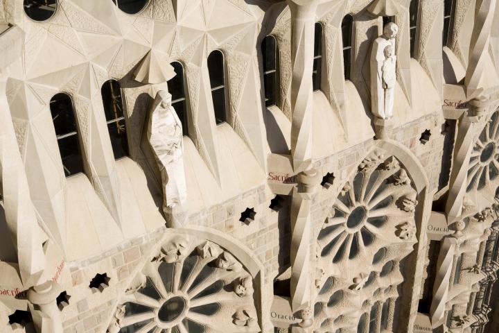 Un detalle de la Sagrada Familia de Barcelona.