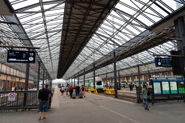 Estación de tren de Helskinki.