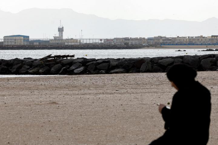 Vista de la frontera entre España y Marruecos desde Melilla