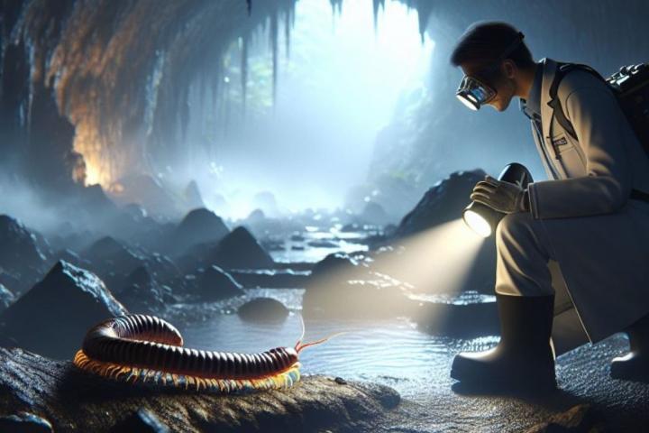 Recreación del Cryptops speleorex