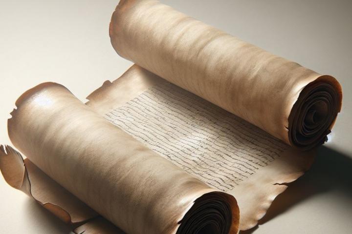 Recreación de un pergamino