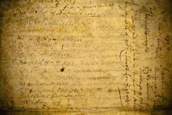 Imagen de archivo de un documento antiguo.