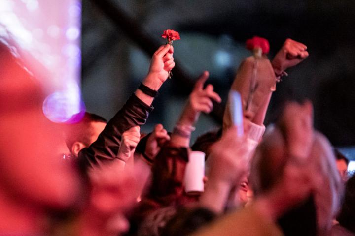 Imagen de archivo del 50 aniversario de la Revolución de los Claveles en Portugal.
