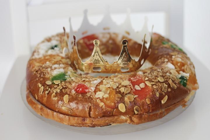 Un roscón de Reyes, uno de los dulces típicos de Navidad.
