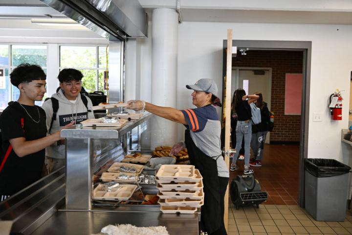 Imagen de un comedor escolar de Colorado, en Estados Unidos.