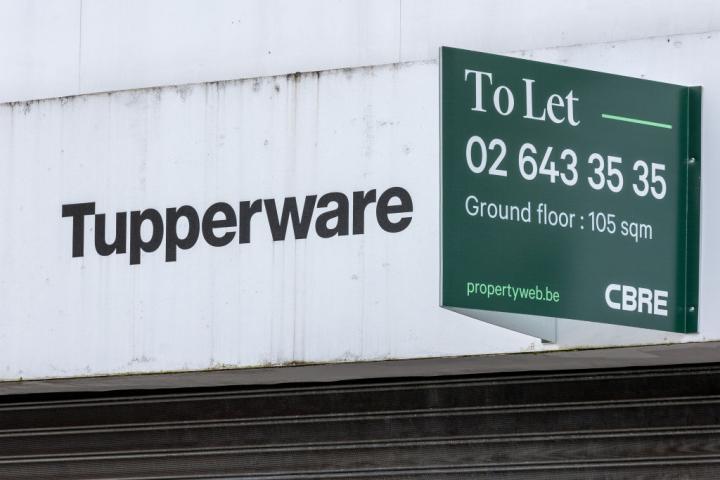 Una de las tiendas de Tupperware en Bruselas(Bélgica) cerrada.