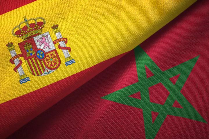 Banderas de España y de Marruecos