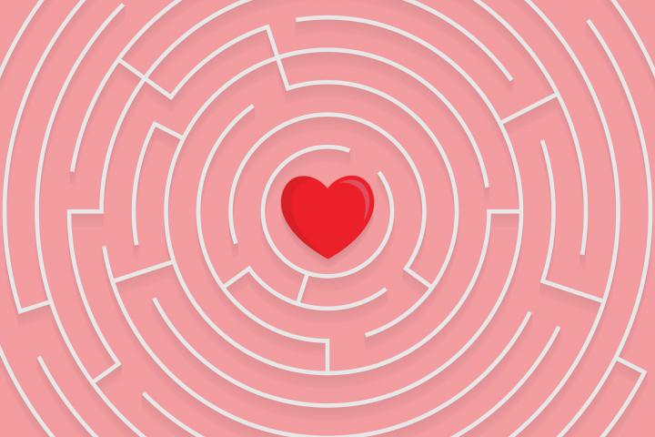 Ilustración sobre encontrar el amor.