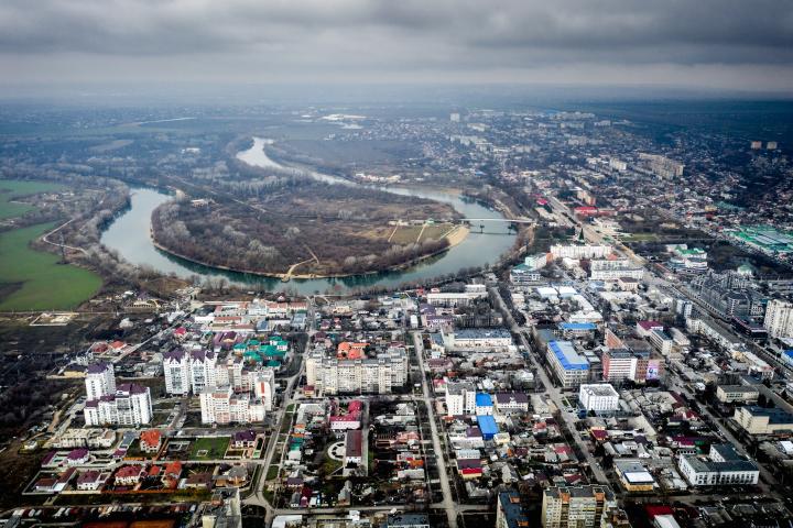 Vista aérea de la ciudad de Tiráspol, en la región de Transnistria.