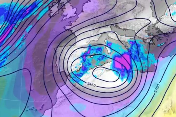 El mapa de previsión de la AEMET