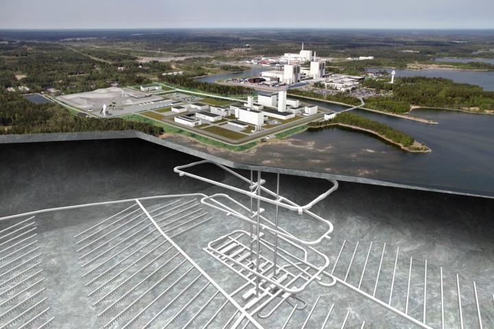 Recreación virtual del cementerio nuclear que van a construir en Suecia.