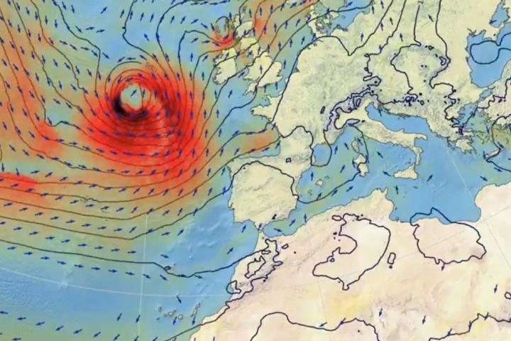 Mapa de previsión de la AEMET para el 25 de enero.