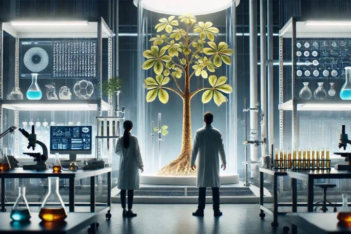 Recreación de la germinación de la semilla