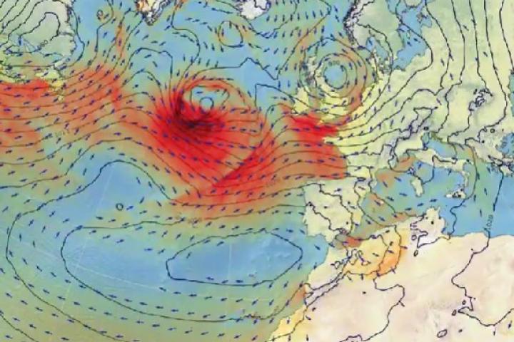 Mapa de previsión de AEMET