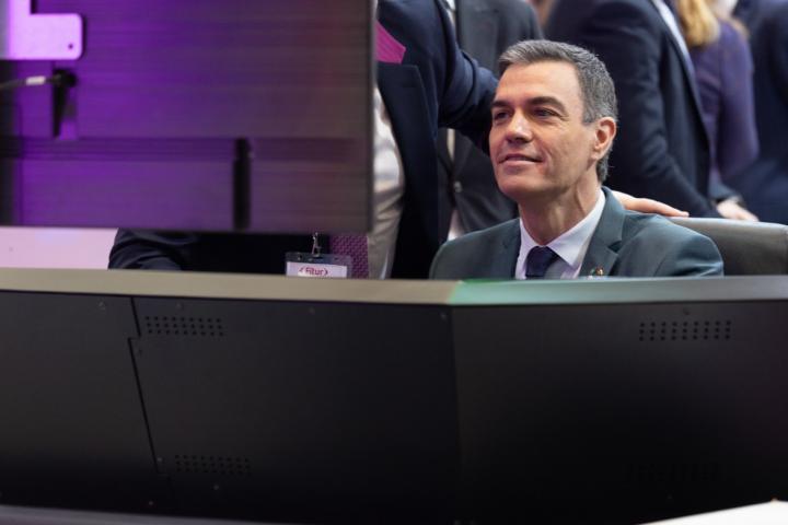 El presidente del Gobierno, Pedro Sánchez, en FITUR.