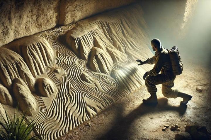 Reconstrucción con IA de un descubrimiento.