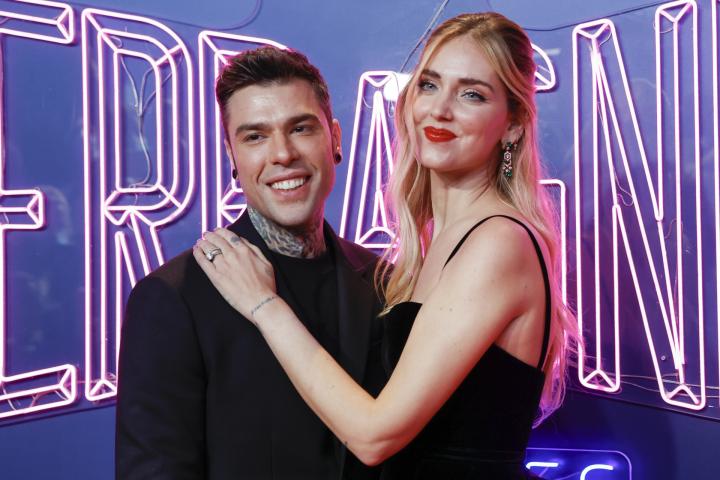 Chiara Ferragni y Fedez, en un evento en Madrid en 2021.