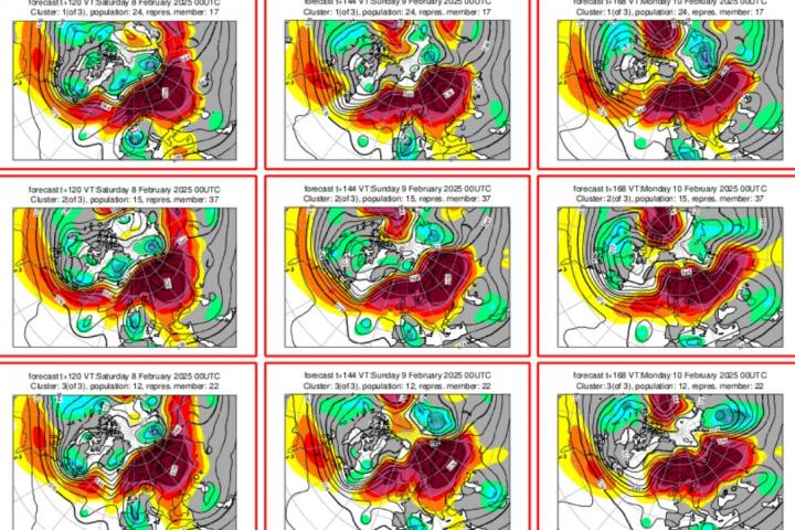 Mapa de previsión del ECMWF