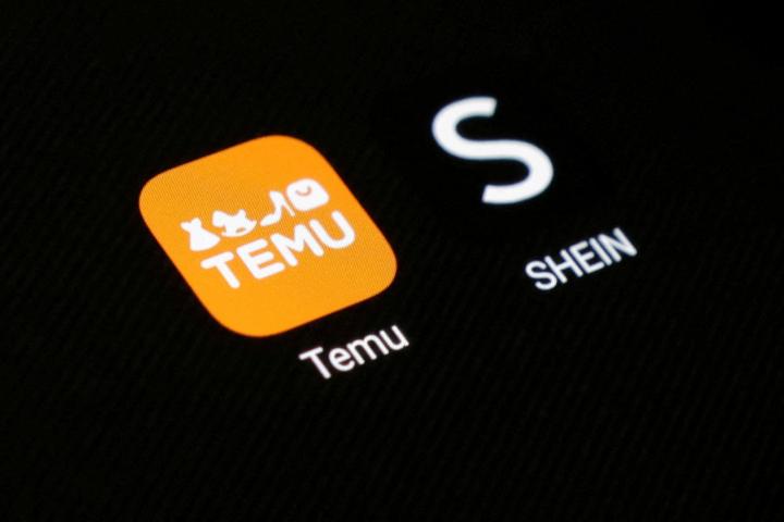 Iconos de las app de Temu y Shein, en un 'smartphone'.