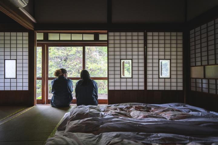 En Japón, los ryokan son alojamientos tradicionales en los que se duerme en tatami.