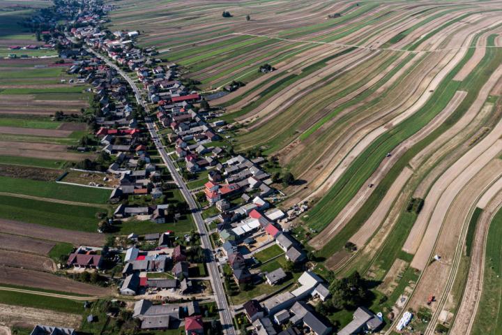 Vista aérea de Suloszowa (Polonia)
