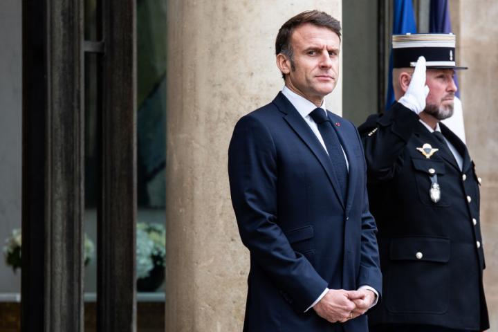 Emmanuel Macron, en el Palacio del Elíseo, en París.