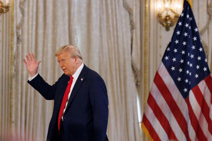 El presidente de Estados Unidos, Donald Trump, en su mansión de Mar-a-Lago