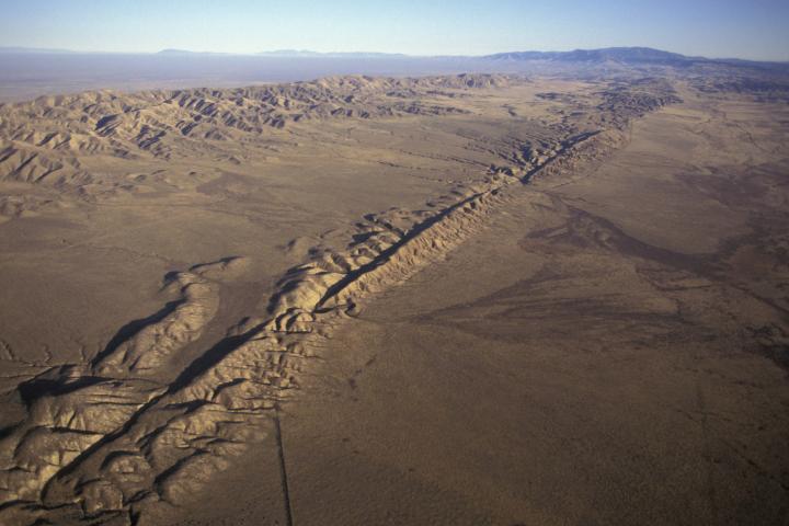 Vista de la falla de San Andrés, en California (EEUU), en una imagen de archivo.