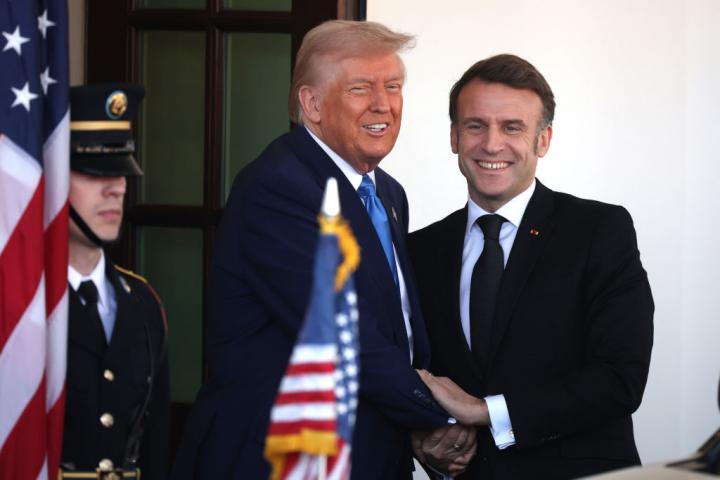 Donald Trump recibe a Emmanuel Macron en la Casa Blanca