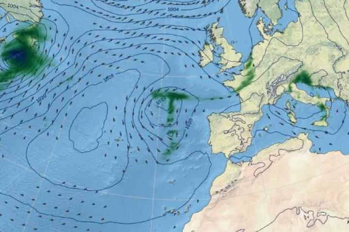 Mapa de previsión de AEMET