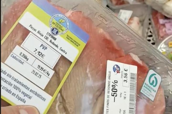 Detalle de uno de los productos que vende Carrefour en la zona de desperdicios cero.