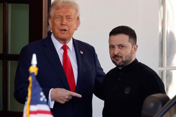 Donald Trump recibe a Volodimir Zelenski en la Casa Blanca