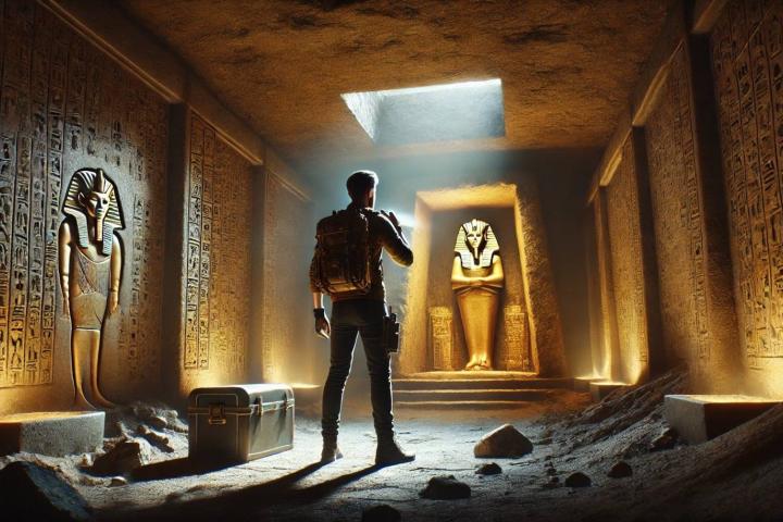 Recreación de la tumba de un faraón