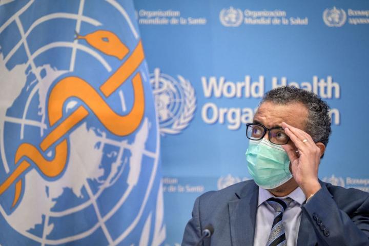 El director general de la OMS, Tedros Adhanom Ghebreyesus, en una imagen de archivo durante la pandemia