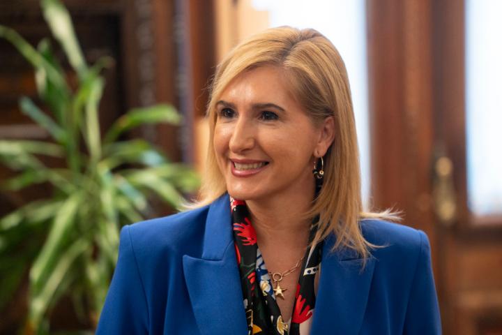 La consellera de Emergencias valenciana durante el día de la dana, la popular Salomé Pradas, cesada posteriormente del cargo, en una imagen de archivo.