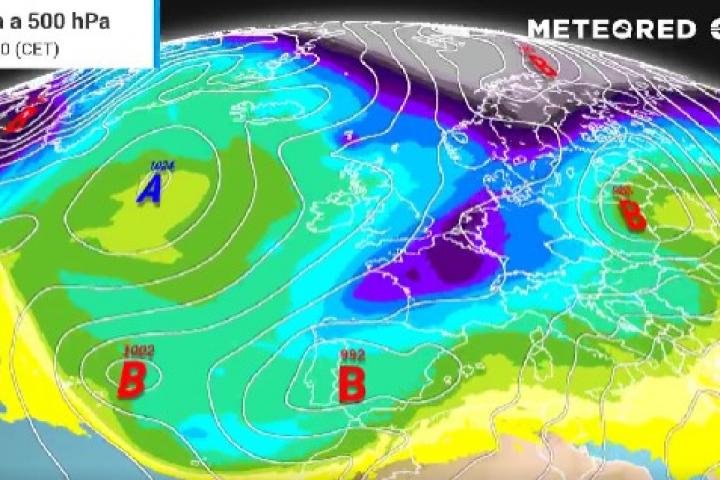Mapa compartido por Meteored