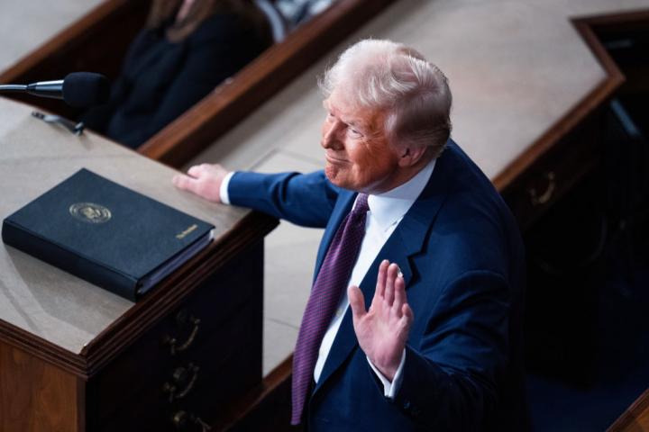 El presidente estadounidense, Donald Trump, en una imagen de archivo en la Cámara de Representantes del Congreso estadounidense.