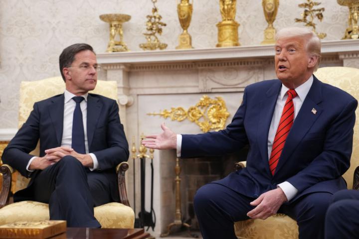 Donald Trump, en su recepción a Mark Rutte en la Casa Blanca