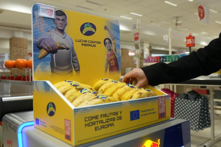 Plátano de Canarias en un supermercado Alcampo