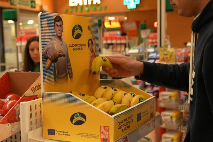 Plátano de Canarias en un supermercado Alcampo