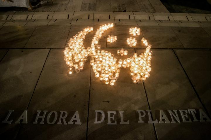 'La hora del planeta' en Málaga, en una edición anterior.