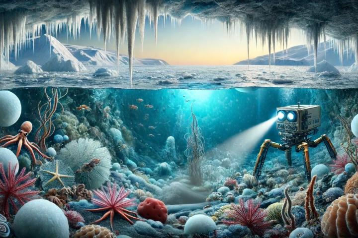 Investigación submarina recreada con Inteligencia Artificial.
