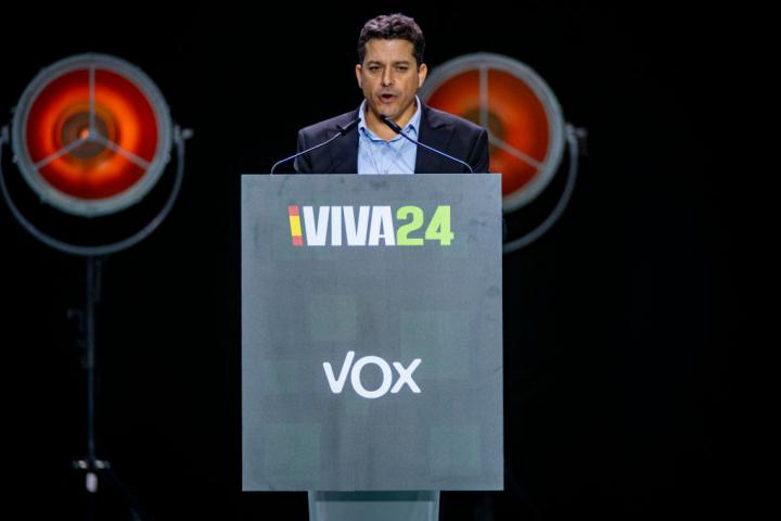 El ministro israelí, Amichai Chikli, en un congreso organizado por Vox en Madrid, en mayo del pasado 2024.