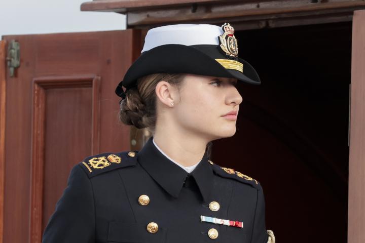 La princesa Leonor a bordo del Juan Sebastian Elcano el 8 de enero de 2025.