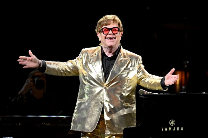 El cantante Elton John, en Glastonbury el 25 de junio de 2023.