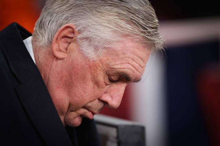 El entrenador del Real Madrid, Carlo Ancelotti, durante el partido de Champions contra el Arsenal.