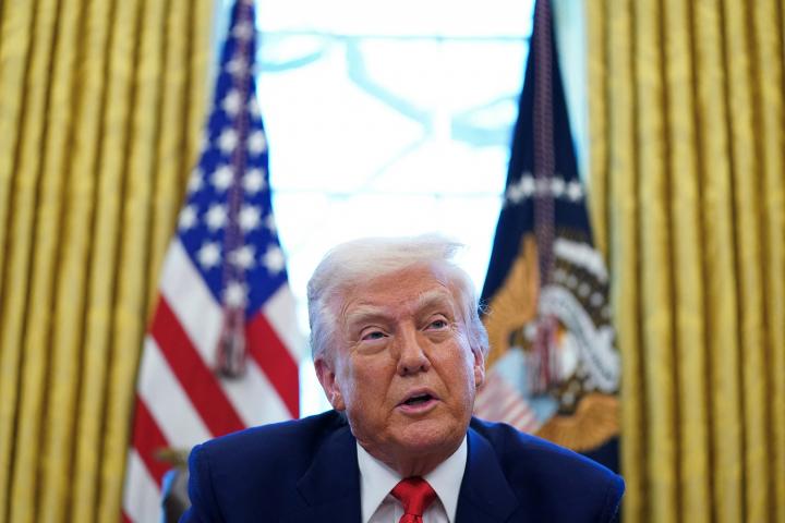 El presidente de Estados Unidos, Donald Trump, en el Despacho Oval de la Casa Blanca.