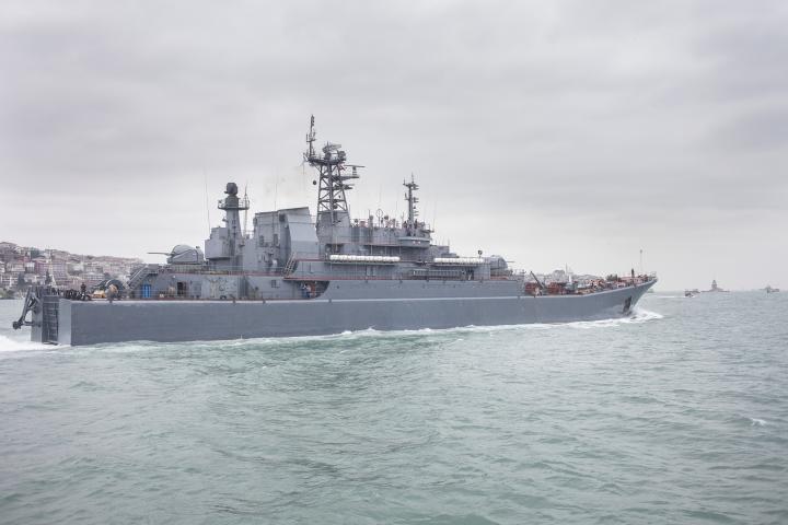 Un buque ruso en las costas de Turquía.